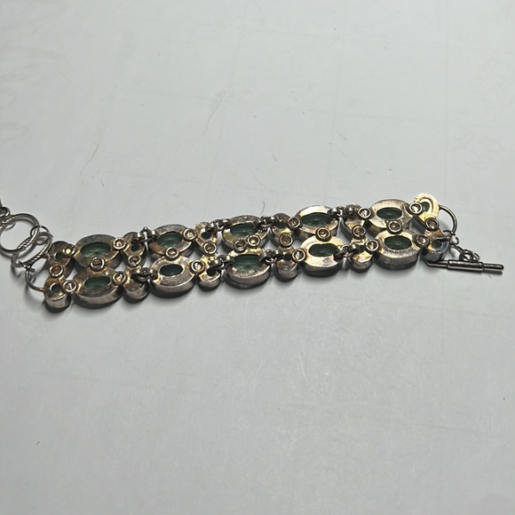 Sterling silver and green amethyst handmade bracelet Etsy - Picture 3 of 3